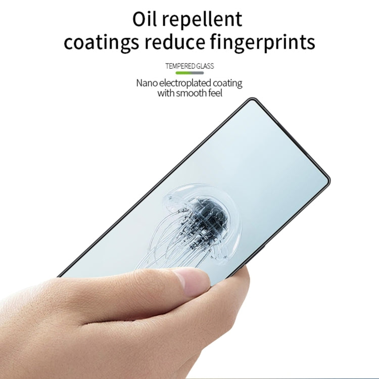 For ZTE nubia Red Magic 10 Pro MOFI 9H 2.5D Full Screen Tempered Glass Film(Black)