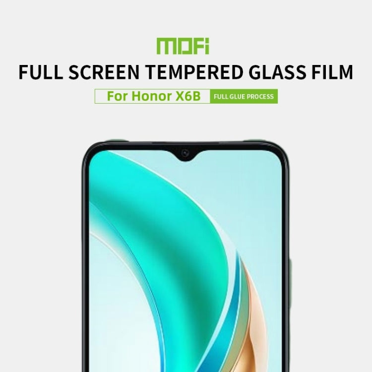 For Honor X6b MOFI 9H 2.5D Full Screen Tempered Glass Film(Black)