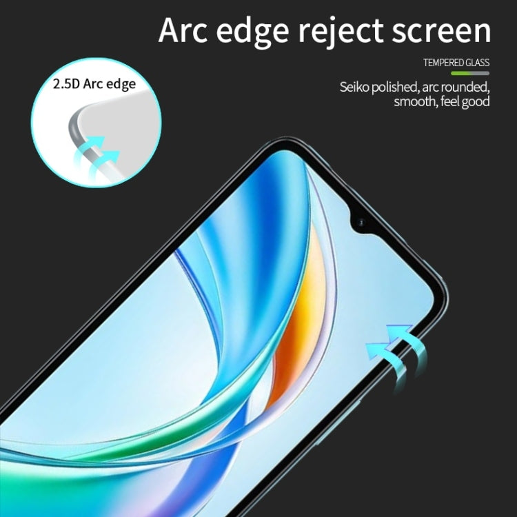For Honor X5b / X5b Plus PINWUYO 9H 2.5D Full Screen Tempered Glass Film(Black)