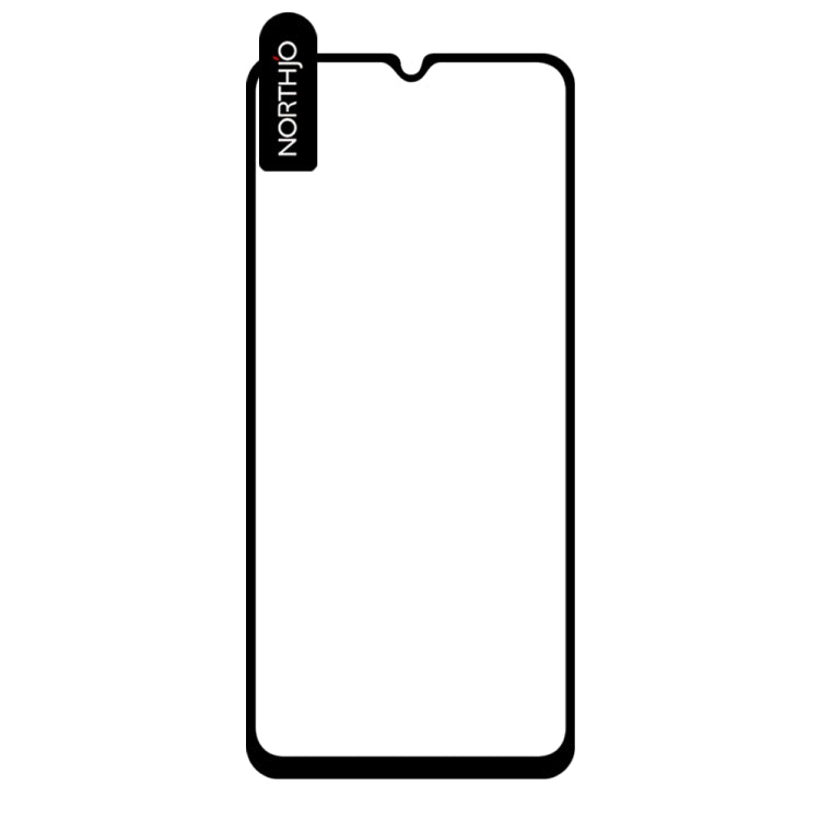 For Samsung Galaxy A05 4G / A05s 4G NORTHJO A++ Screen Protector Full Glue Silk Printing Tempered Glass Film(Black)