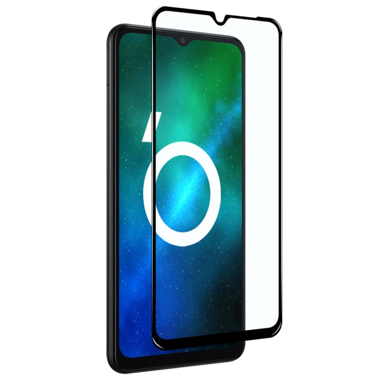 For Samsung Galaxy A04e 4G / F04 4G / M04 4G NORTHJO A++ Screen Protector Full Glue Silk Printing Tempered Glass Film(Black)