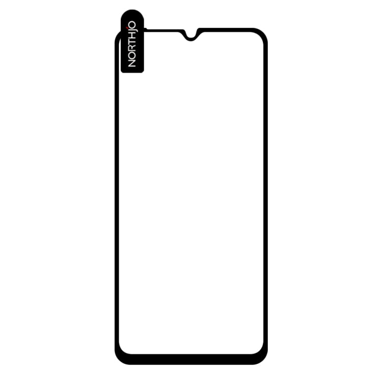 For Samsung Galaxy A04e 4G / F04 4G / M04 4G NORTHJO A++ Screen Protector Full Glue Silk Printing Tempered Glass Film(Black)
