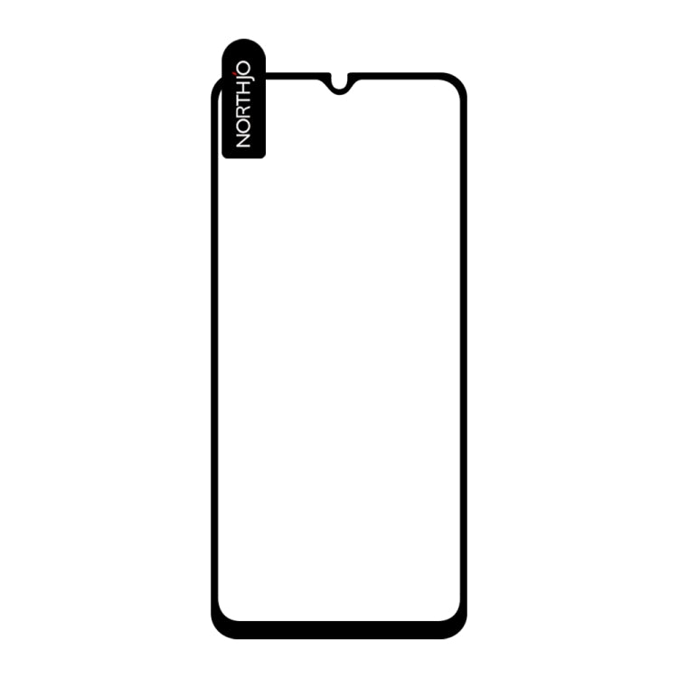 For Samsung Galaxy A14 4G/5G NORTHJO A++ Screen Protector Full Glue Silk Printing Tempered Glass Film(Black)