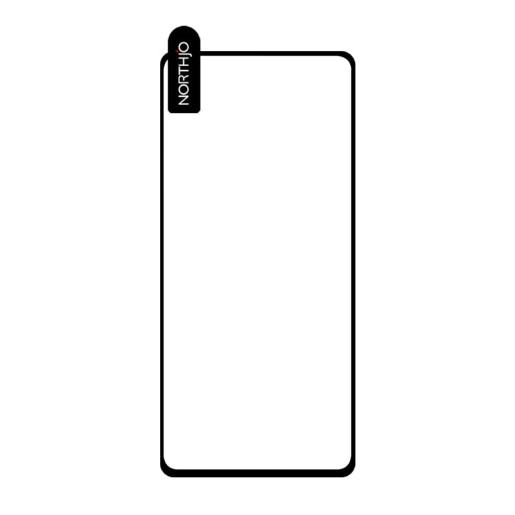 For Samsung Galaxy A73 5G NORTHJO A++ Screen Protector Full Glue Silk Printing Tempered Glass Film(Black)