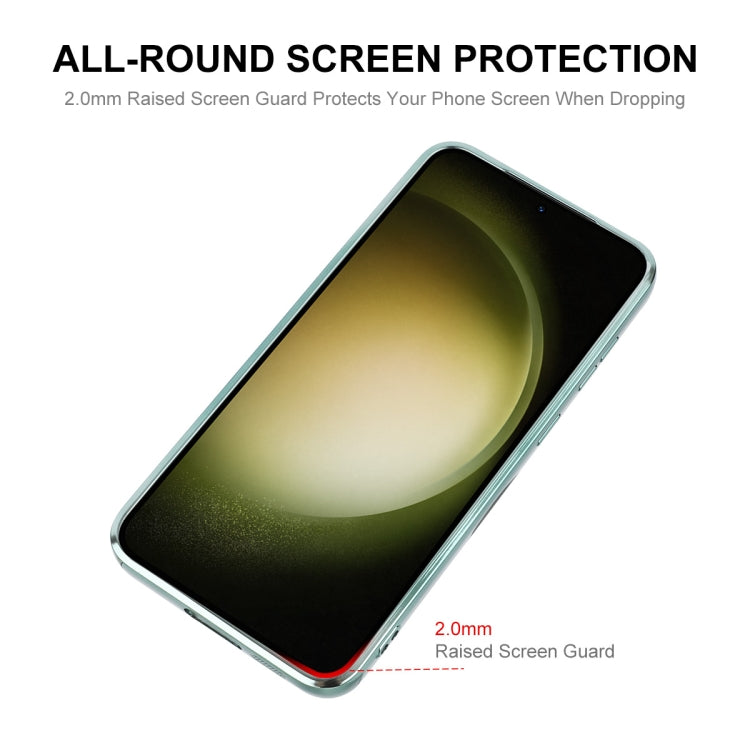 For Samsung Galaxy S23 5G ENKAY Hat-Prince Magnetic Glitter Plated TPU Phone Case with Lens Film(Black)