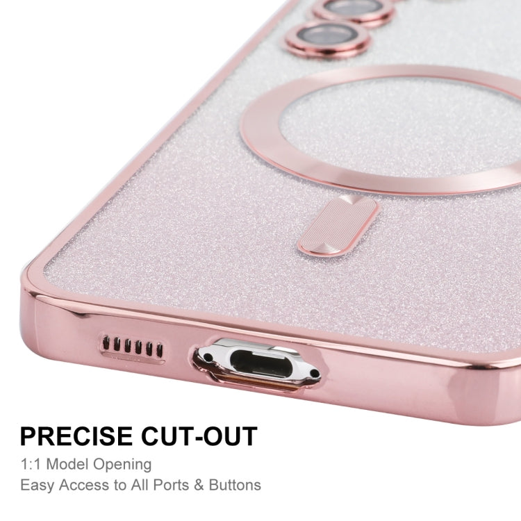 For Samsung Galaxy S24+ 5G ENKAY Hat-Prince Magnetic Glitter Plated TPU Phone Case with Lens Film(Green)