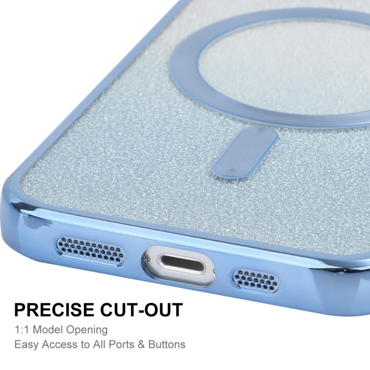 For iPhone 14 Plus ENKAY Hat-Prince Magnetic Glitter Plated Shockproof Phone Case with Lens Film(Golden)