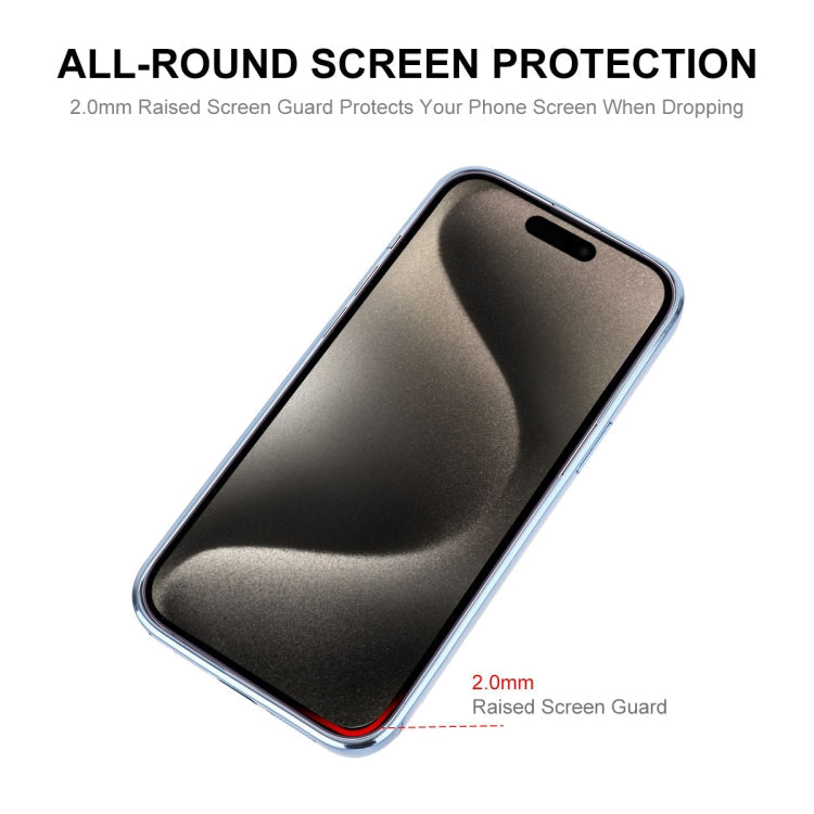 For iPhone 15 Pro Max ENKAY Hat-Prince Magnetic Glitter Plated Shockproof Phone Case with Lens Film(Silver)