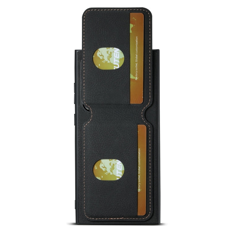 For Samsung Galaxy S24 Ultra 5G Suteni H02 Litchi Leather Card Wallet Stand Back Phone Case(Black)