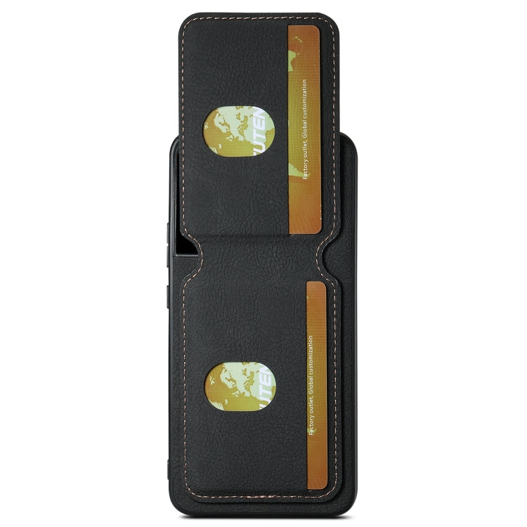 For Samsung Galaxy S22+ 5G Suteni H02 Litchi Leather Card Wallet Stand Back Phone Case(Black)