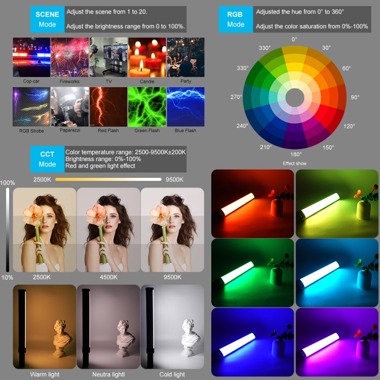 VLOGLITE W270RGB Live Streaming E-Sports Handheld Fill Light LED Studio Light(EU Plug)