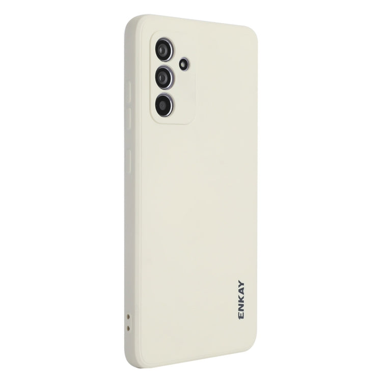 For Samsung Galaxy A35 ENKAY Liquid Silicone Soft Shockproof Phone Case(Beige)