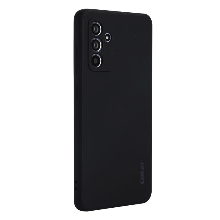 For Samsung Galaxy A55 ENKAY Liquid Silicone Soft Shockproof Phone Case(Black)