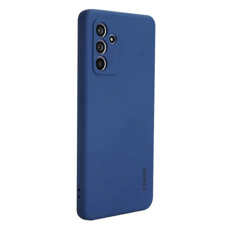 For Samsung Galaxy A55 ENKAY Liquid Silicone Soft Shockproof Phone Case(Dark Blue)