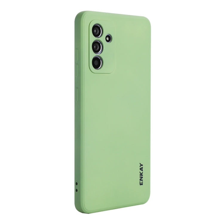 For Samsung Galaxy A55 ENKAY Liquid Silicone Soft Shockproof Phone Case(Light Green)