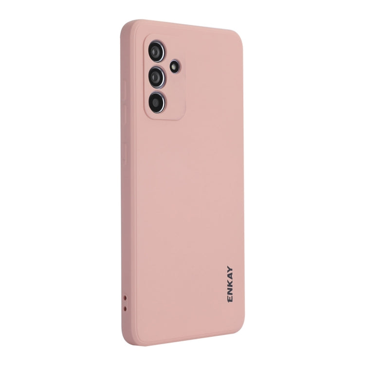 For Samsung Galaxy A55 ENKAY Liquid Silicone Soft Shockproof Phone Case(Pink)