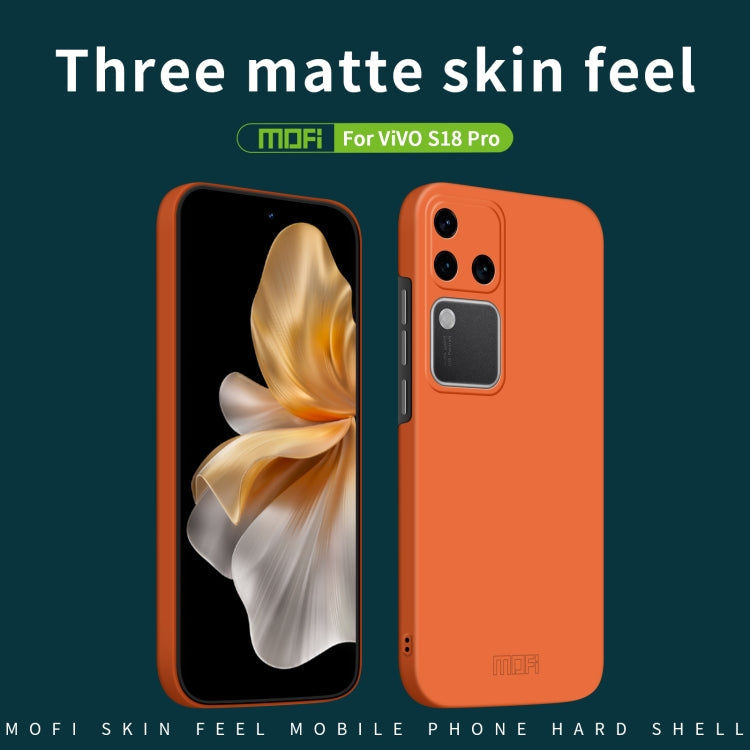 For vivo S18 Pro MOFI Qin Series Skin Feel All-inclusive PC Phone Case(Green)