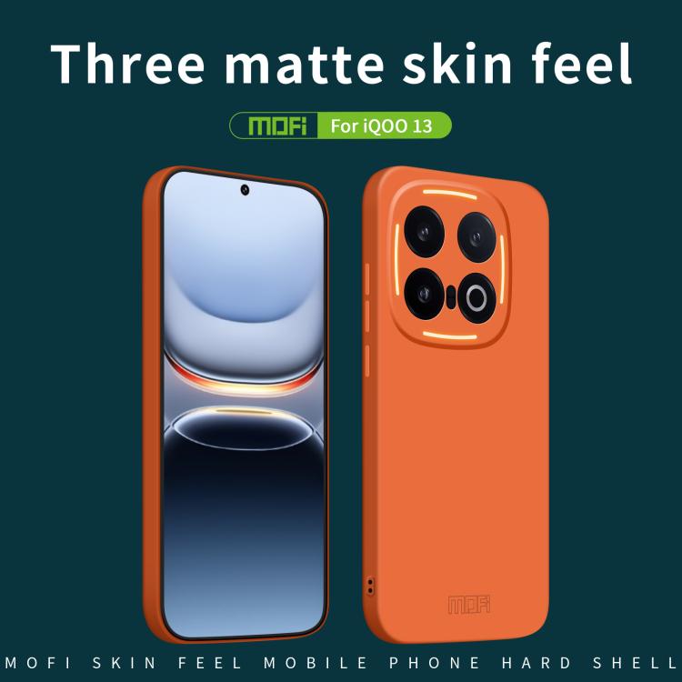 For vivo iQOO 13 MOFI Qin Series Skin Feel All-inclusive PC Phone Case(Beige)