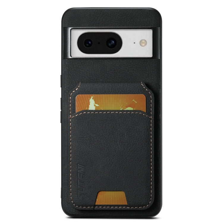 For Google Pixel 8 Suteni H02 Litchi Leather Card Wallet Stand Back Phone Case(Black)