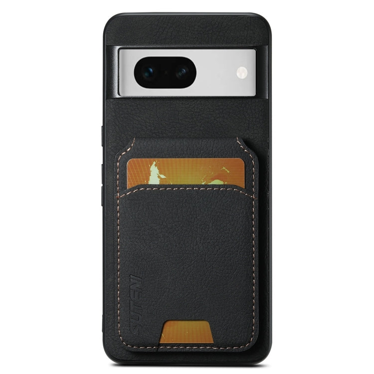 For Google Pixel 8a Suteni H02 Litchi Leather Card Wallet Stand Back Phone Case(Black)