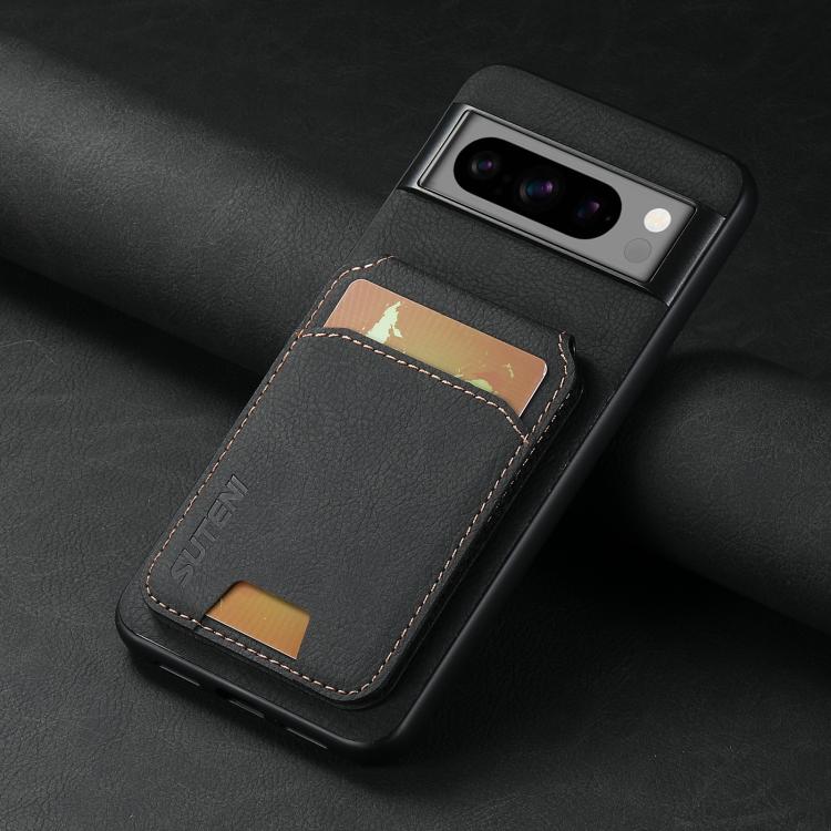 For Google Pixel 10 Suteni H02 Litchi Leather Card Wallet Stand Back Phone Case(Black)