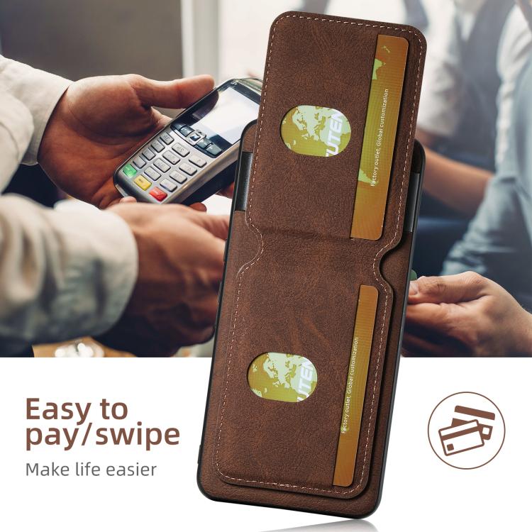 For Google Pixel 10 Suteni H02 Litchi Leather Card Wallet Stand Back Phone Case(Brown)