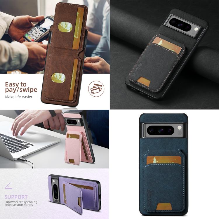 For Google Pixel 10 Pro XL Suteni H02 Litchi Leather Card Wallet Stand Back Phone Case(Black)