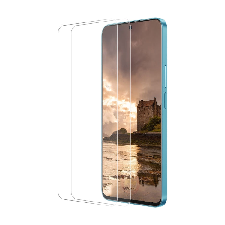 For Huawei nova 12 2pcs ENKAY 9H Big Arc Edge High Aluminum-silicon Tempered Glass Film