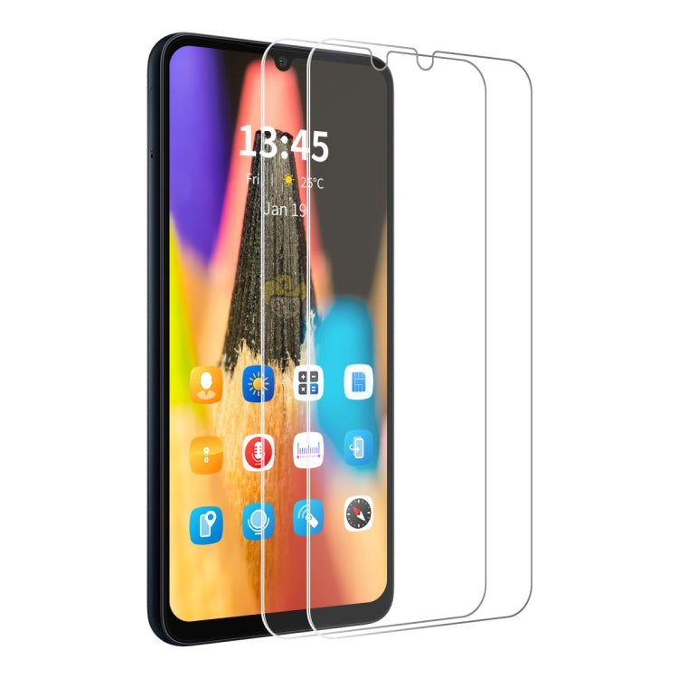 For Huawei nova Y70 4G / Y70 Plus 4G 2pcs ENKAY 9H Big Arc Edge High Aluminum-silicon Tempered Glass Film