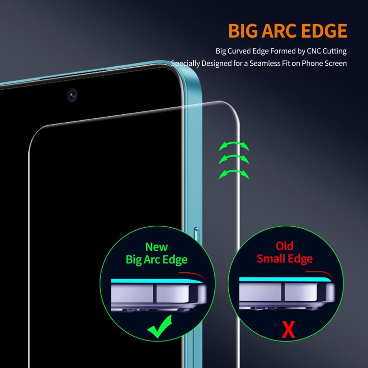 For Honor X8b 2pcs ENKAY 9H Big Arc Edge High Aluminum-silicon Tempered Glass Film