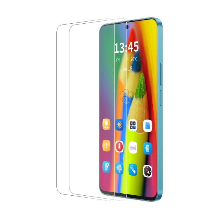 For Honor Play6T Pro 2pcs ENKAY 9H Big Arc Edge High Aluminum-silicon Tempered Glass Film