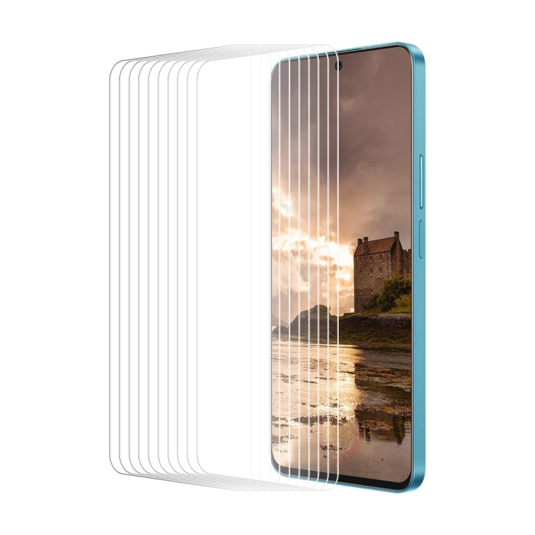 For OPPO A58 4G / A98 10pcs ENKAY 9H Big Arc Edge High Aluminum-silicon Tempered Glass Film