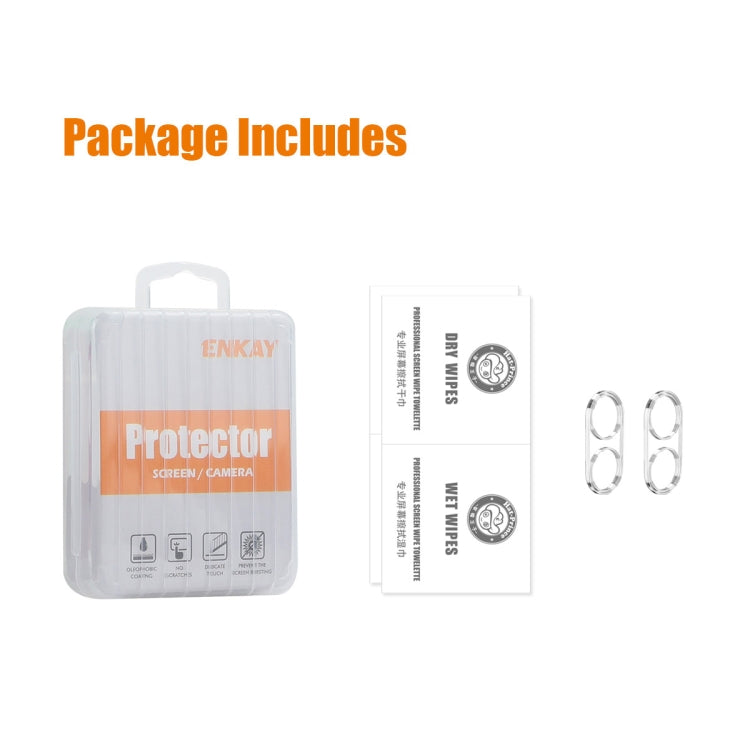 For Xiaomi Redmi 13C 4G 2pcs ENKAY 9H Rear Camera Lens Tempered Glass Film(Transparent)