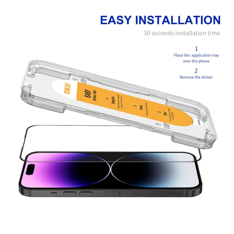 For iPhone 14 Pro ENKAY Easy Install High Alumina Silicon Full Glass Film