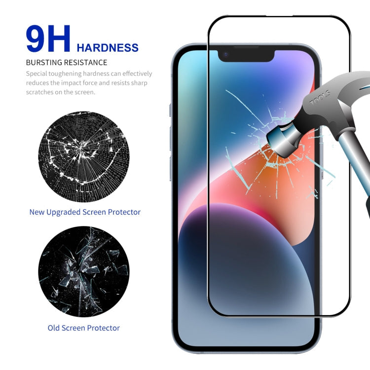 For iPhone 17e / 16e / 14 / 13 / 13 Pro ENKAY Easy Install High Alumina Silicon Full Glass Film