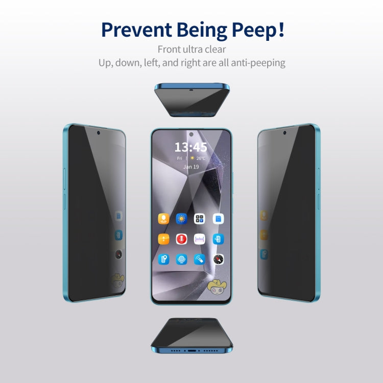 For Samsung Galaxy S24 Ultra 5G ENKAY Hat-Prince 360 Degree Anti-peeping Privacy Full Screen Tempered Glass Film