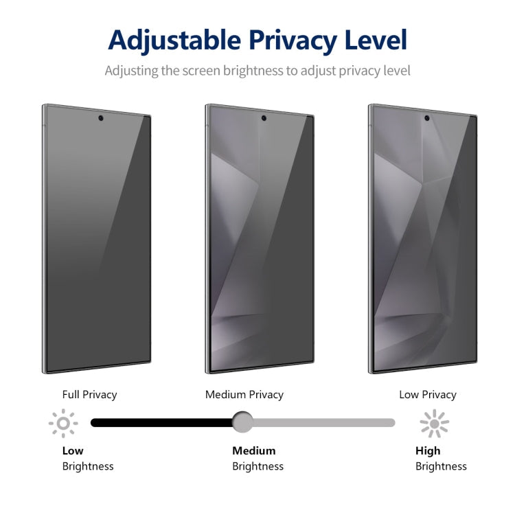 For Samsung Galaxy S24 Ultra 5G 2pcs ENKAY Hat-Prince 360 Degree Anti-peeping Privacy Full Screen Tempered Glass Film