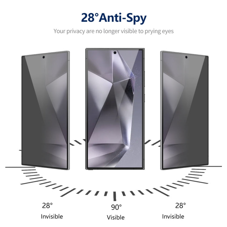 For Samsung Galaxy S24 Ultra 5G 2pcs ENKAY Hat-Prince 360 Degree Anti-peeping Privacy Full Screen Tempered Glass Film