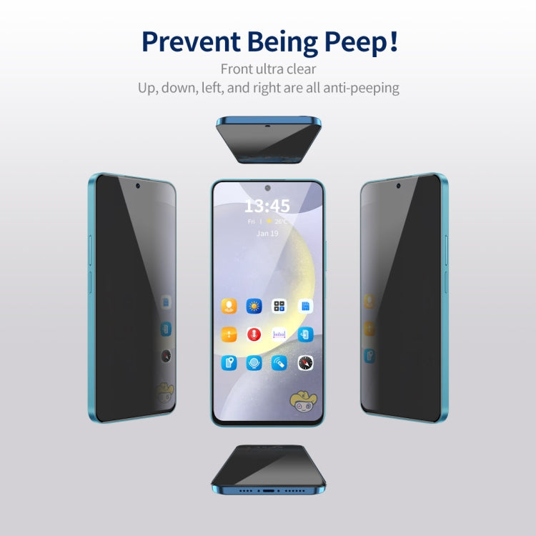 For Samsung Galaxy S24+ 5G 2pcs ENKAY Hat-Prince 360 Degree Anti-peeping Privacy Full Screen Tempered Glass Film