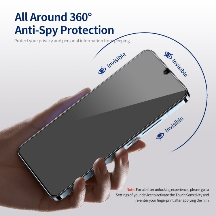 For Samsung Galaxy A05 / A05s 2pcs ENKAY Hat-Prince 360 Degree Anti-peeping Privacy Full Screen Tempered Glass Film
