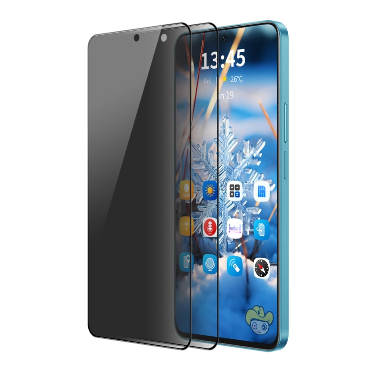 For Samsung Galaxy A35 / A55 2pcs ENKAY Hat-Prince 360 Degree Anti-peeping Privacy Full Screen Tempered Glass Film