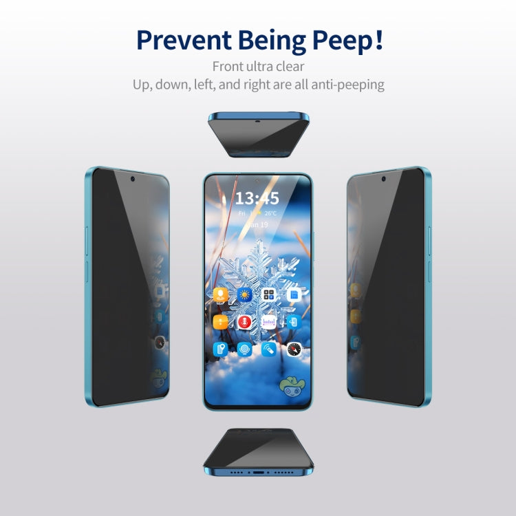 For Samsung Galaxy A34 5G 2pcs ENKAY Hat-Prince 360 Degree Anti-peeping Privacy Full Screen Tempered Glass Film