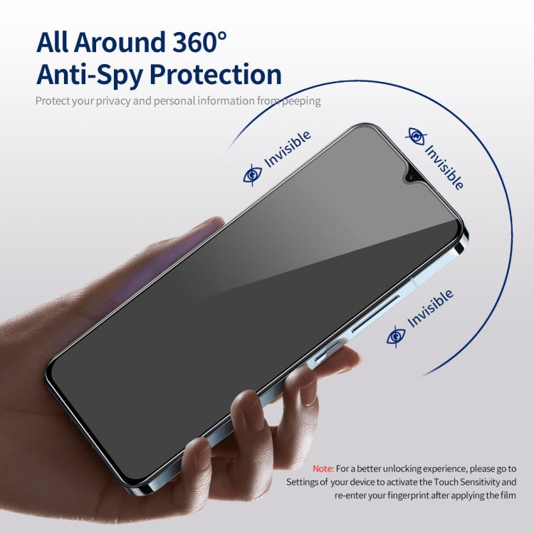For Samsung Galaxy A24 5G 2pcs ENKAY Hat-Prince 360 Degree Anti-peeping Privacy Full Screen Tempered Glass Film