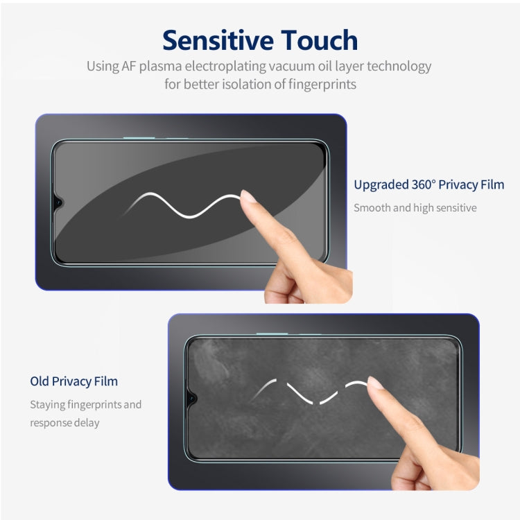 For Samsung Galaxy A24 5G 2pcs ENKAY Hat-Prince 360 Degree Anti-peeping Privacy Full Screen Tempered Glass Film