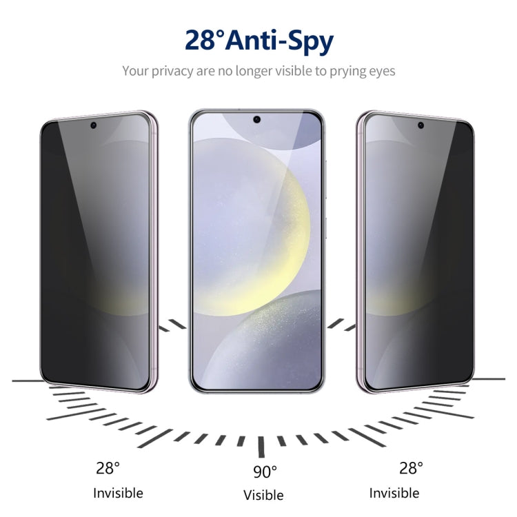 For Samsung Galaxy S24+ 5G 5pcs ENKAY Hat-Prince 360 Degree Anti-peeping Privacy Full Screen Tempered Glass Film