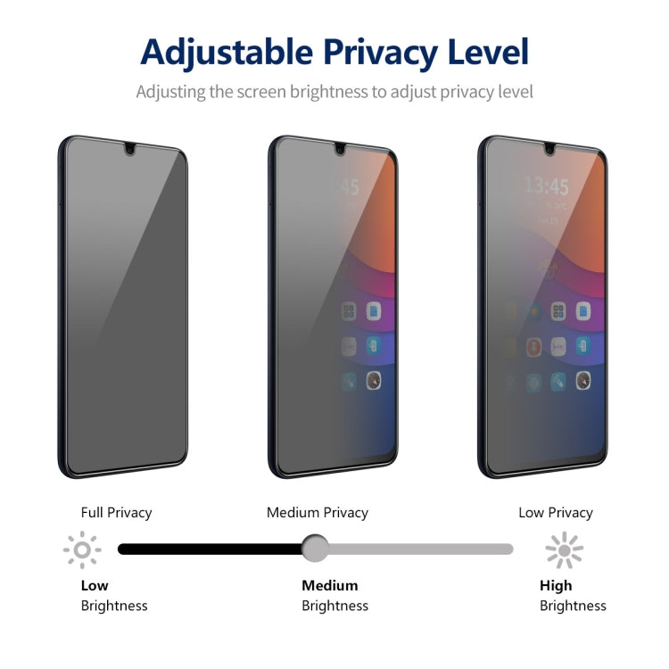 For Samsung Galaxy A05 / A05s 5pcs ENKAY Hat-Prince 360 Degree Anti-peeping Privacy Full Screen Tempered Glass Film