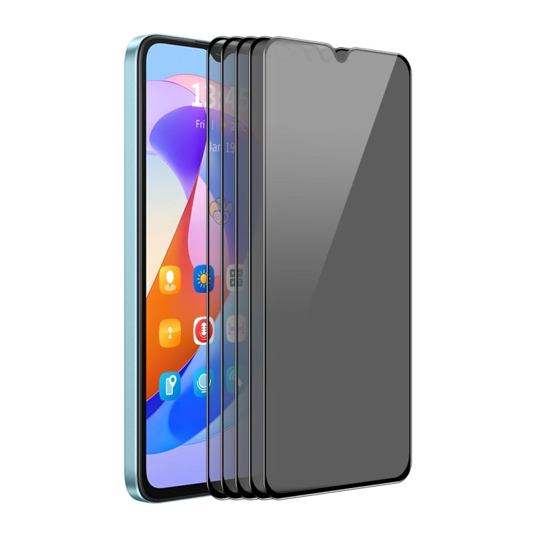 For Samsung Galaxy A24 5G 5pcs ENKAY Hat-Prince 360 Degree Anti-peeping Privacy Full Screen Tempered Glass Film