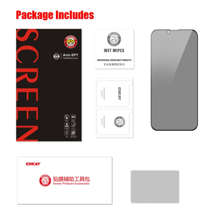 For iPhone 14 Plus ENKAY Hat-Prince 360 Degree Anti-peeping Privacy Full Screen Tempered Glass Film