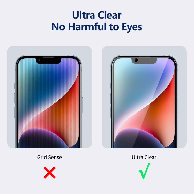 For iPhone 14 2pcs ENKAY Hat-Prince 360 Degree Anti-peeping Privacy Full Screen Tempered Glass Film