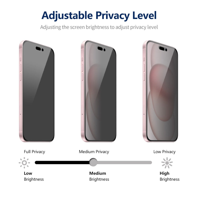 For iPhone 15 5pcs ENKAY Hat-Prince 360 Degree Anti-peeping Privacy Full Screen Tempered Glass Film